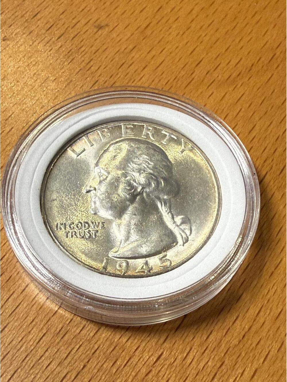 1945-S Washington Silver Quarter Dollar BU Uncirculated 90% Silver Coin
